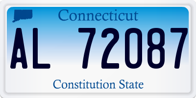 CT license plate AL72087