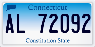 CT license plate AL72092