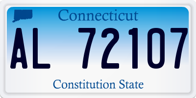 CT license plate AL72107