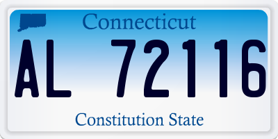 CT license plate AL72116