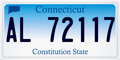 CT license plate AL72117