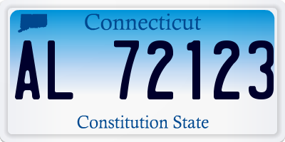 CT license plate AL72123