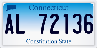 CT license plate AL72136