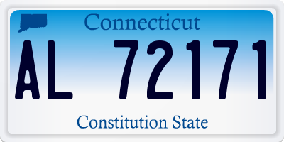 CT license plate AL72171