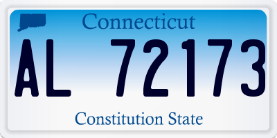 CT license plate AL72173