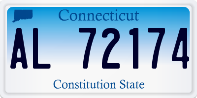 CT license plate AL72174
