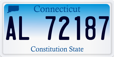 CT license plate AL72187