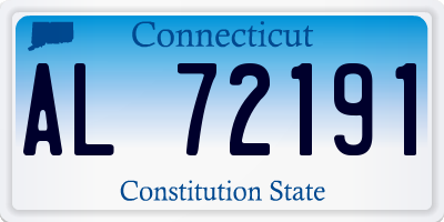 CT license plate AL72191