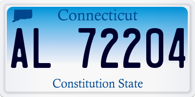 CT license plate AL72204