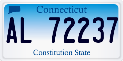 CT license plate AL72237