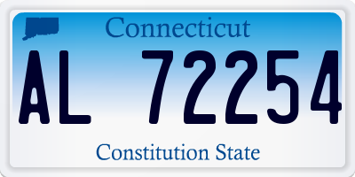 CT license plate AL72254