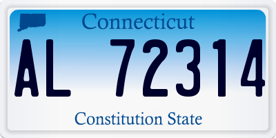 CT license plate AL72314