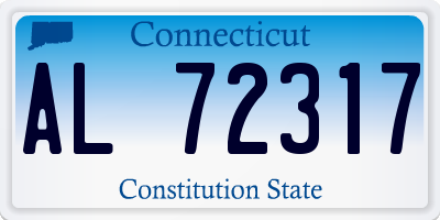 CT license plate AL72317