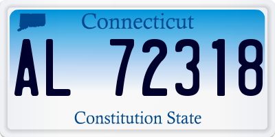 CT license plate AL72318