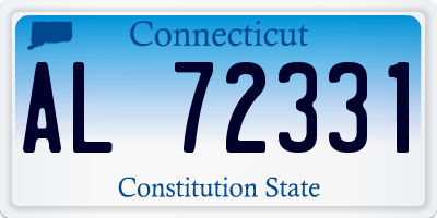 CT license plate AL72331