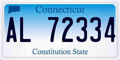 CT license plate AL72334