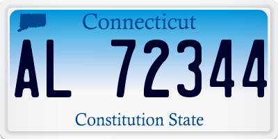 CT license plate AL72344