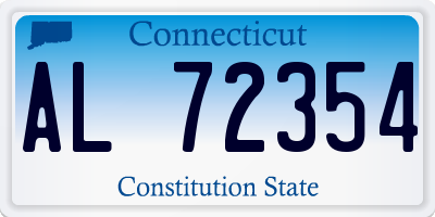 CT license plate AL72354
