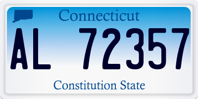 CT license plate AL72357