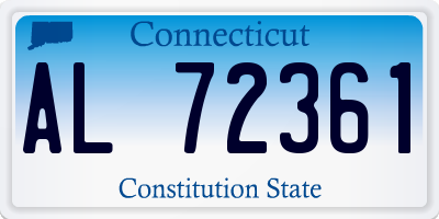 CT license plate AL72361