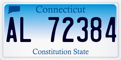 CT license plate AL72384