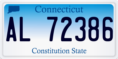 CT license plate AL72386