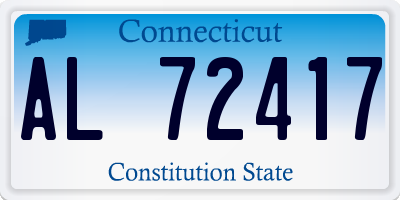 CT license plate AL72417