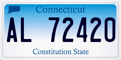 CT license plate AL72420