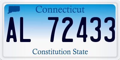 CT license plate AL72433