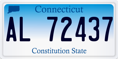 CT license plate AL72437