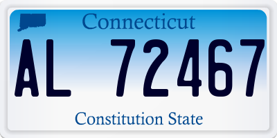 CT license plate AL72467