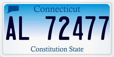 CT license plate AL72477