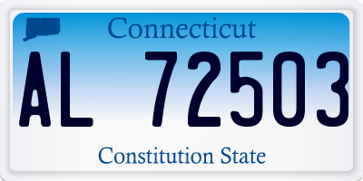 CT license plate AL72503