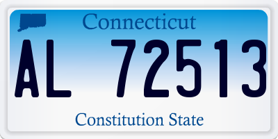 CT license plate AL72513