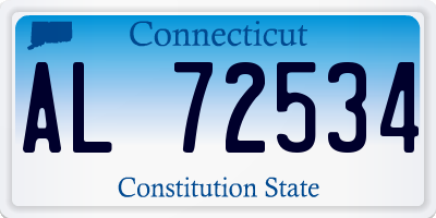 CT license plate AL72534