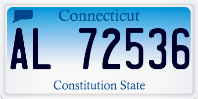 CT license plate AL72536