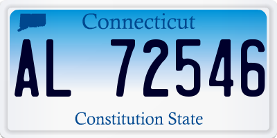 CT license plate AL72546
