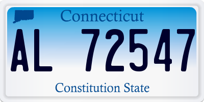 CT license plate AL72547