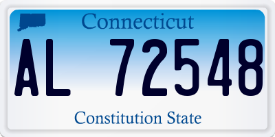 CT license plate AL72548
