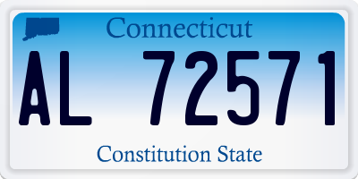 CT license plate AL72571