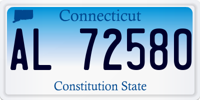 CT license plate AL72580