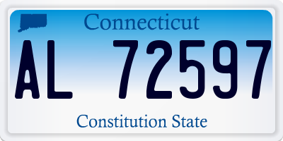 CT license plate AL72597