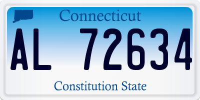 CT license plate AL72634