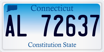 CT license plate AL72637