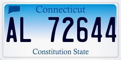 CT license plate AL72644