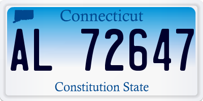 CT license plate AL72647