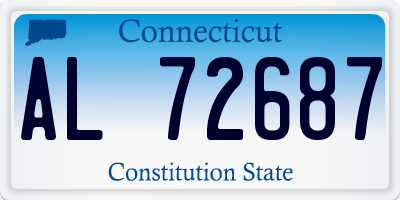 CT license plate AL72687
