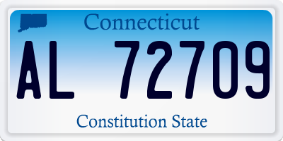 CT license plate AL72709