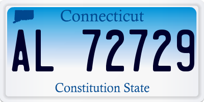 CT license plate AL72729
