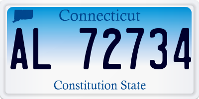 CT license plate AL72734